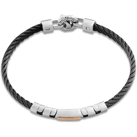 Jared The Galleria Of Jewelry Baraka Men's Cord Bracelet With Diamond Accent Stainless Steel